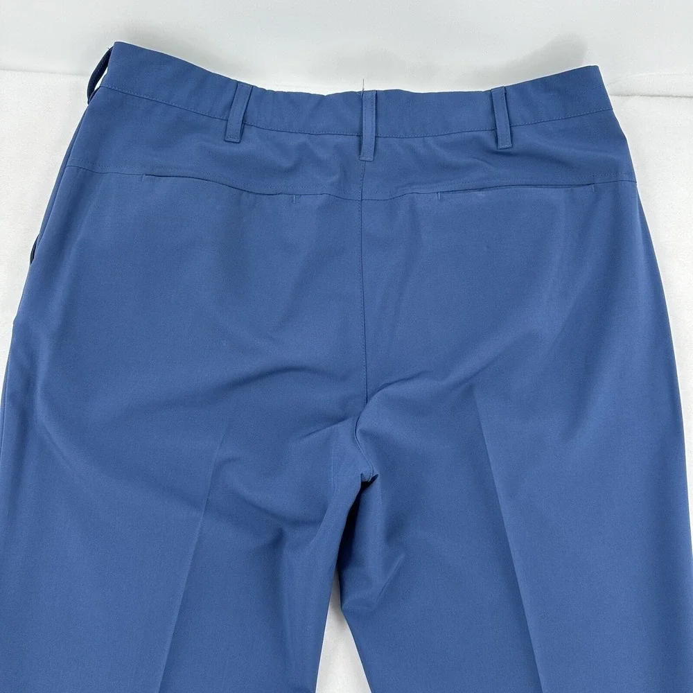 Short Par 4 Golf Pants Blue Performance Stretch Flat Front Men Size 34x34 Sports